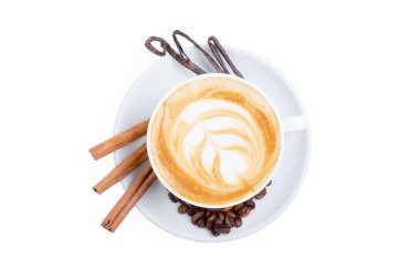 Beyaz arkaplanda izole kahve