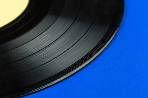 Grabación Vinilo Retro Sobre Fondo Azul — Foto de Stock