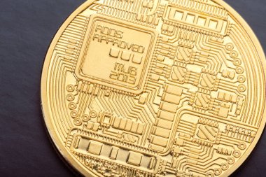 Fotoğraf altın Bitcoin. İş