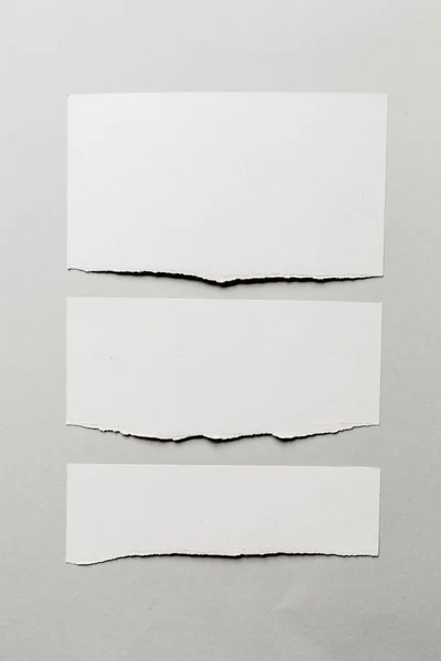 Witte Stukjes Gescheurd Papier Close — Stockfoto