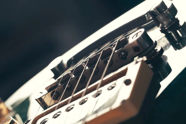 Piezas Guitarra Eléctrica Fondo Cerca —  Fotos de Stock