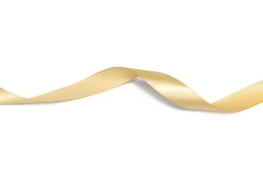 Altın şerit izole üzerinde beyaz arka plan, yakın çekim 