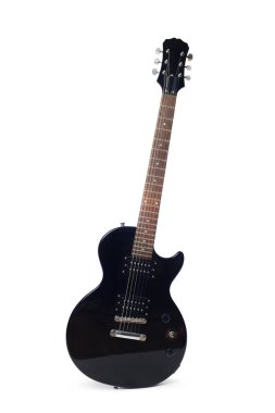 elektro gitar beyaz arkaplanda izole edildi