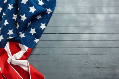 Beyaz, kırmızı ve mavi Amerikan bayrağı Close-up