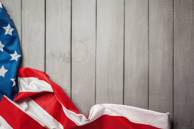 Beyaz, kırmızı ve mavi Amerikan bayrağı Close-up