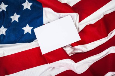 Beyaz, kırmızı ve mavi Amerikan bayrağı Close-up