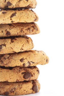 Beyaz üzerine çikolatalı kurabiye.