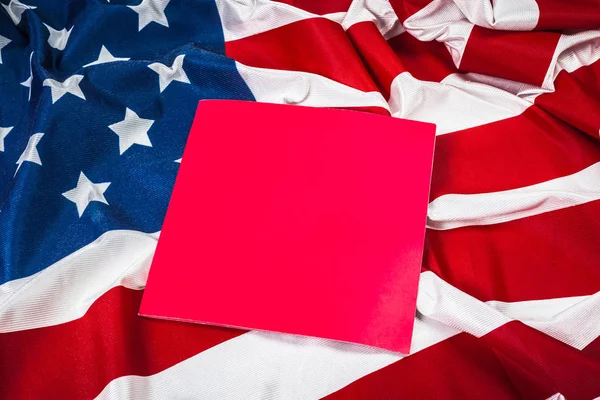 Beyaz, kırmızı ve mavi Amerikan bayrağı Close-up