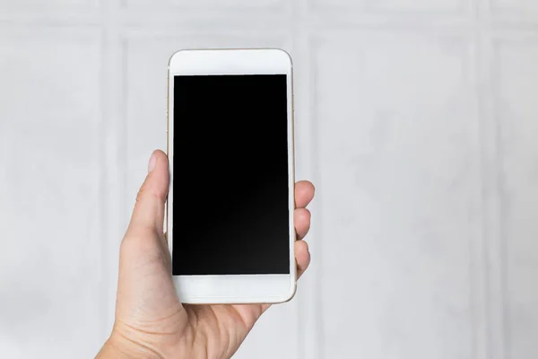 Mobile Smartphone Rezygnować Czarny Pusty Ekran — Zdjęcie stockowe