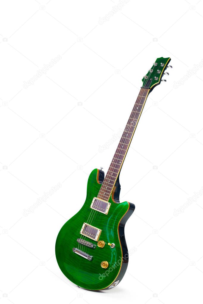 electric guitar isolated on white background