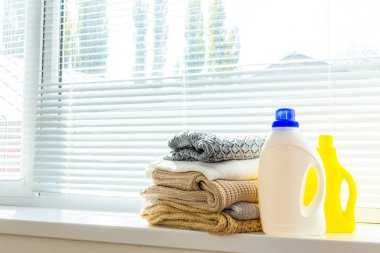 pure clothes with washing-up liquid clipart