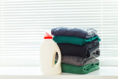 pure clothes with washing-up liquid clipart