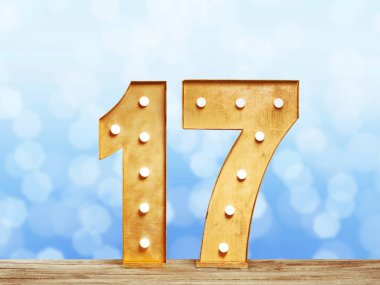 Ampulleri parlayan ile büyük plastik numaraları