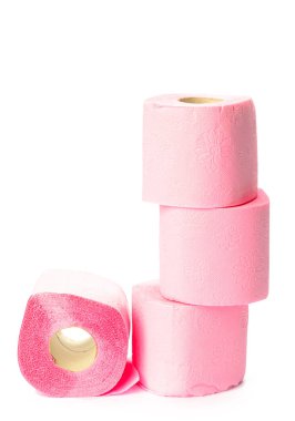 tuvalet kağıdı beyaz arkaplanda izole edildi