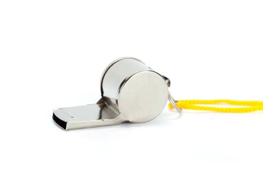 Klasik antrenörler izole üzerinde beyaz arka plan ıslık