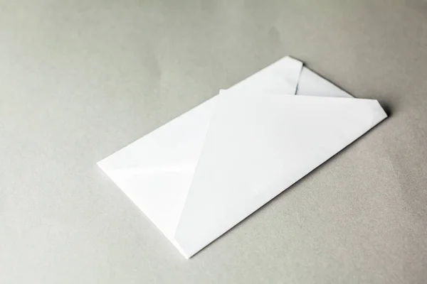 Close Lots White Blank Envelopes — Stock Photo, Image