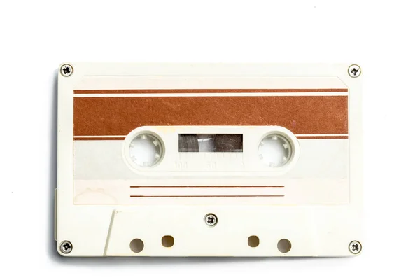 Vintage Cassette Tape Isolated White Background — Stock Photo, Image
