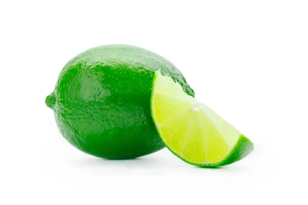 Lime Isolerade Närbild — Stockfoto