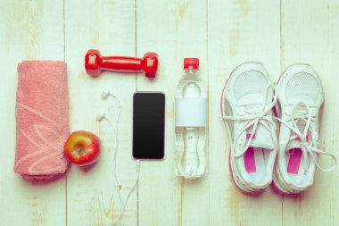 spor malzeme yükseltilmiş görünümünü ahşap tablo