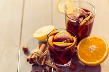 Noel şarap mulled bardak önden görünümü