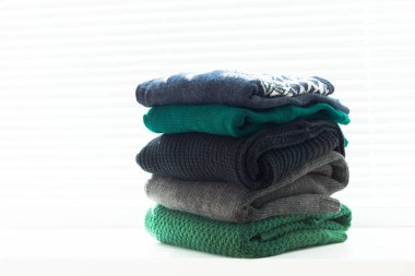 Kazak örme yığını beyaz rahat 