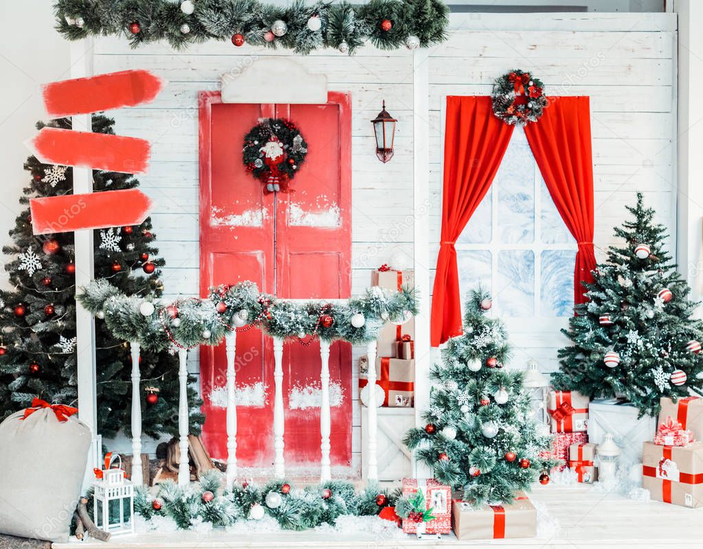 Close up decorations for Christmas, Happy New Year concept
