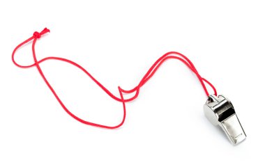 Klasik antrenörler izole üzerinde beyaz arka plan ıslık