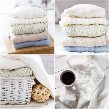 Örgü ve kolaj giysilerle tığ