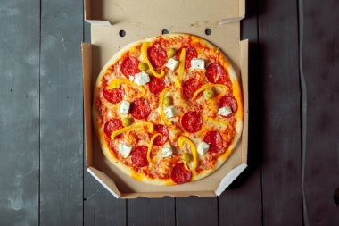 taze lezzetli pizza, yakın