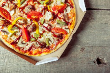 taze lezzetli pizza, yakın