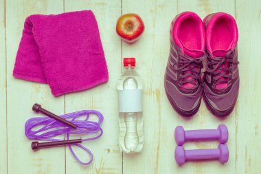 spor malzeme yükseltilmiş görünümünü ahşap tablo