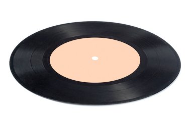 Beyaz arka plan üzerinde yalıtılmış vinil disk