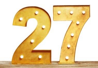 Ampulleri parlayan ile büyük plastik numaraları