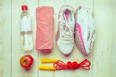 spor malzeme yükseltilmiş görünümünü ahşap tablo