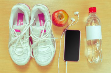 spor malzeme yükseltilmiş görünümünü ahşap tablo