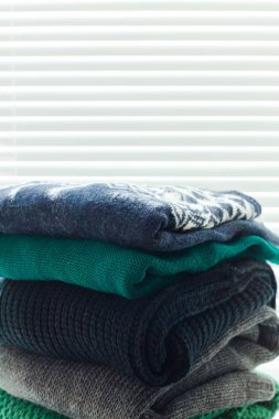 Kazak örme yığını beyaz rahat 