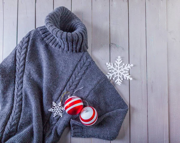 Kazak üzerine ahşap arka plan