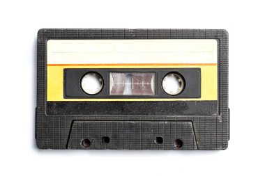 Beyaz arka plan üzerinde yalıtılmış bağbozumu kaset