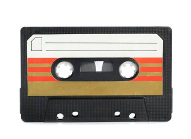 Beyaz arka plan üzerinde yalıtılmış bağbozumu kaset