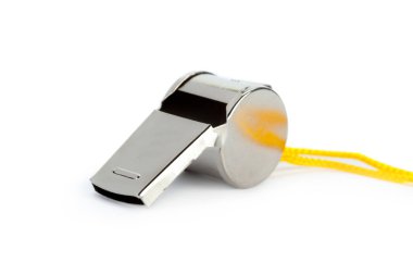 Klasik antrenörler izole üzerinde beyaz arka plan ıslık