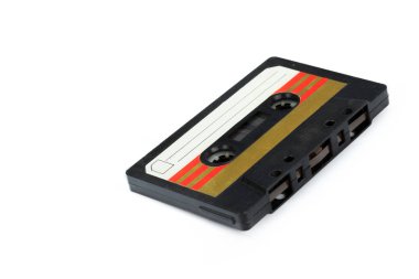 Beyaz arka plan üzerinde yalıtılmış bağbozumu kaset