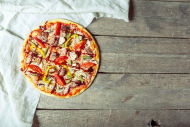 taze lezzetli pizza, yakın