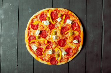 taze lezzetli pizza, yakın