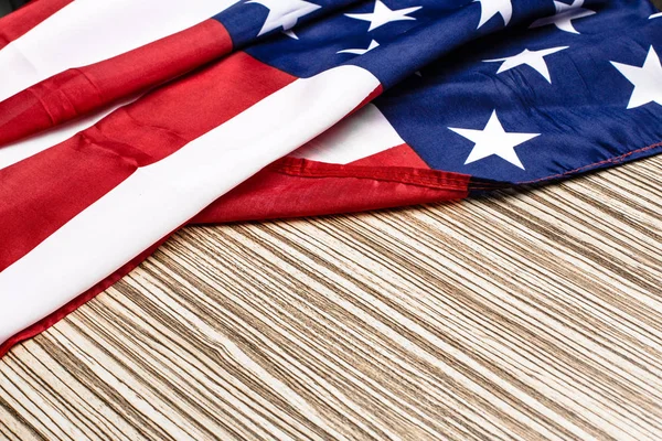 close-up of white, red and blue american flag