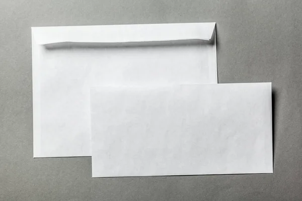 Close Lotes Envelopes Brancos Branco — Fotografia de Stock