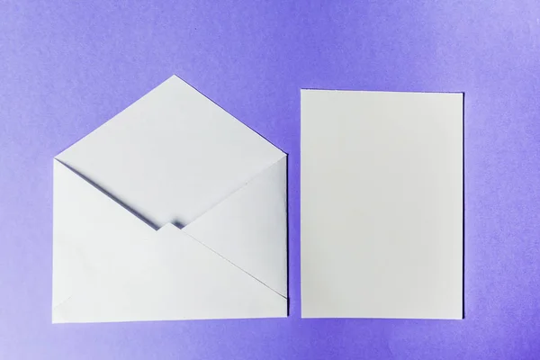 Close Lotes Envelopes Brancos Branco — Fotografia de Stock