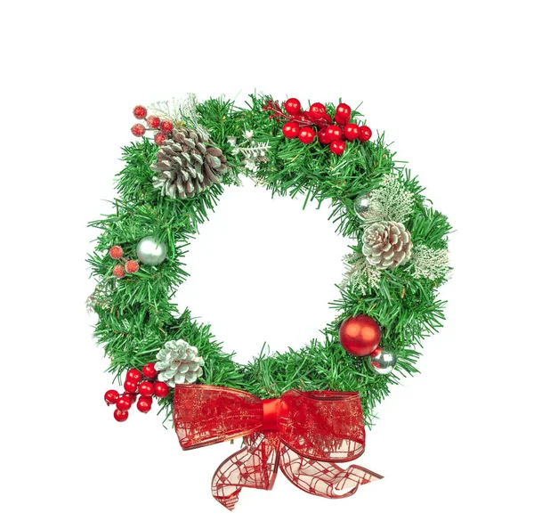 Beyaz arka planda izole edilmiş Noel dekorasyonu