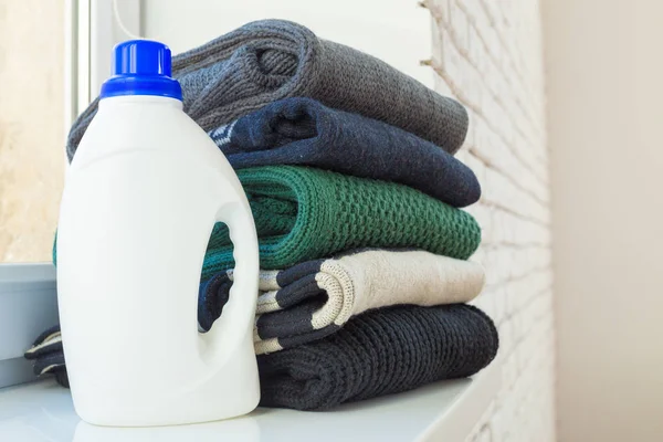 pure clothes with washing-up liquid