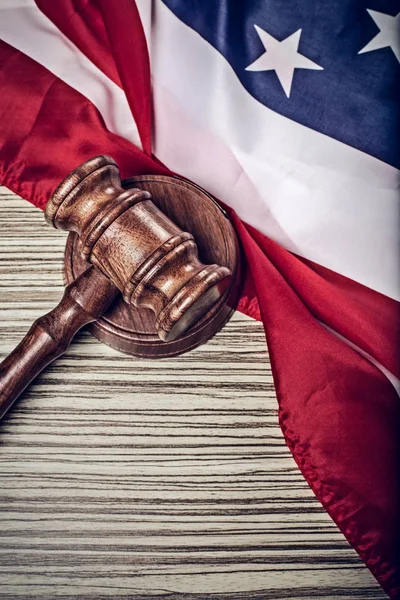 Judge Gavel Background Usa Flag — Stock Photo, Image