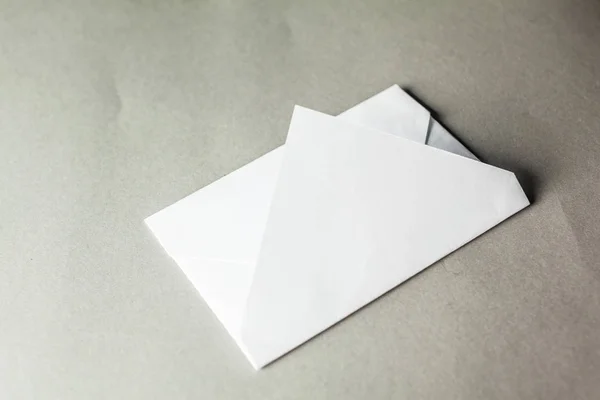 Close Lotes Envelopes Brancos Branco — Fotografia de Stock